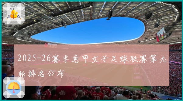 2025-26赛季意甲女子足球联赛第九轮排名公布